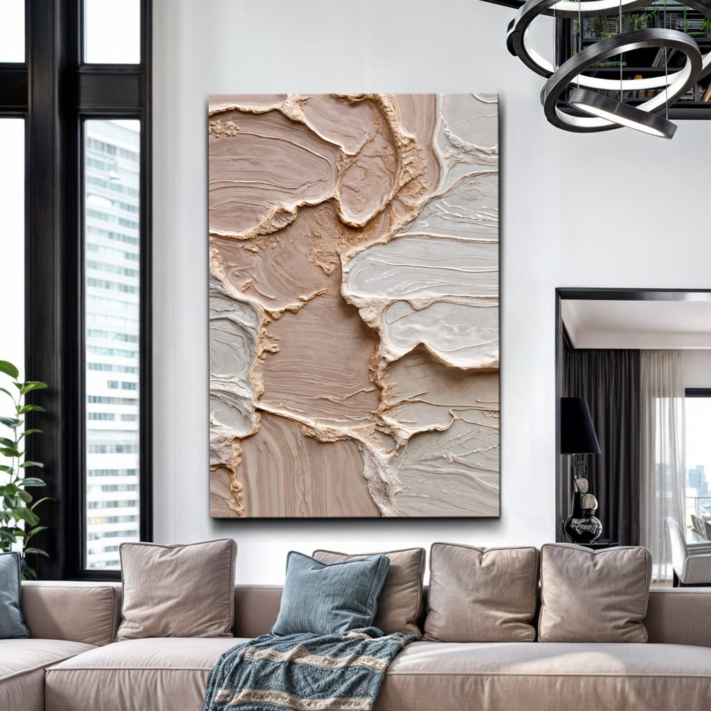 Ivory Layers - Canvas Print