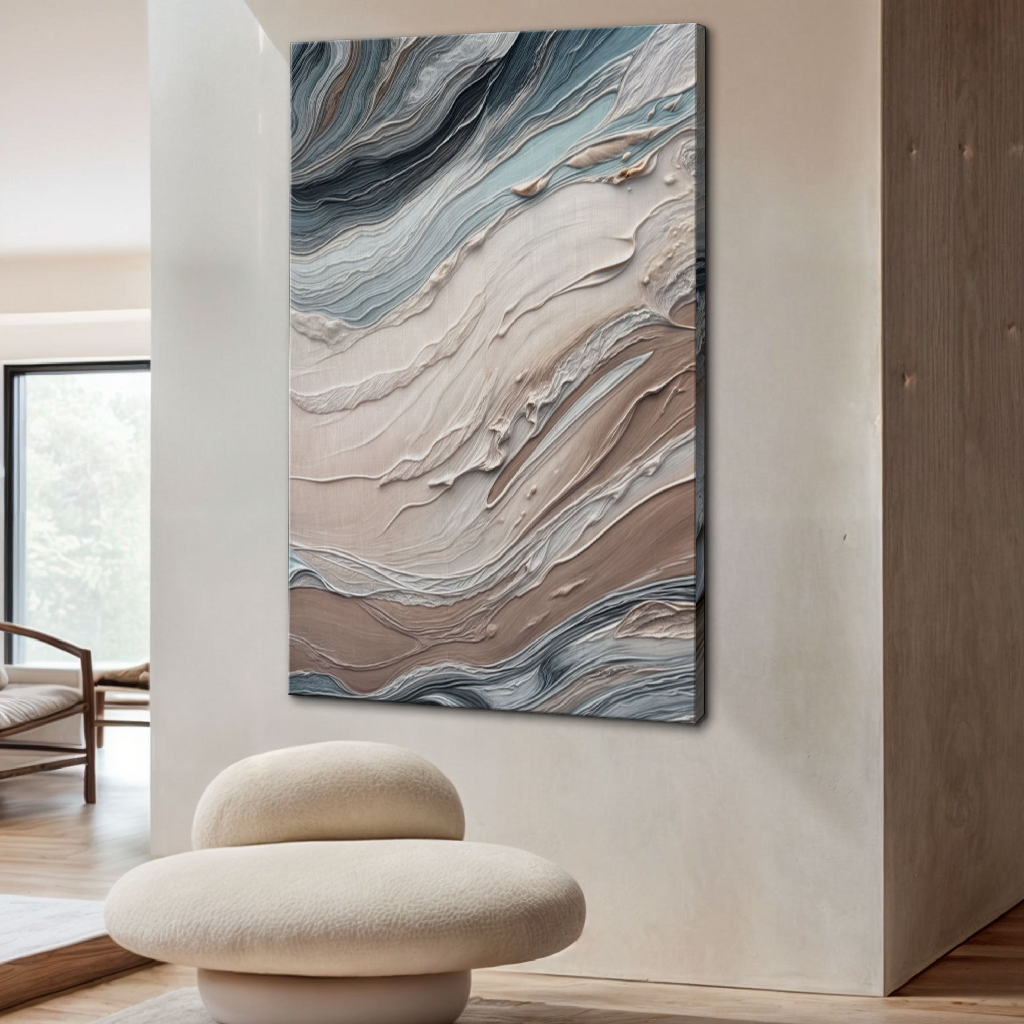 Earth Tone Swirls - Canvas Print