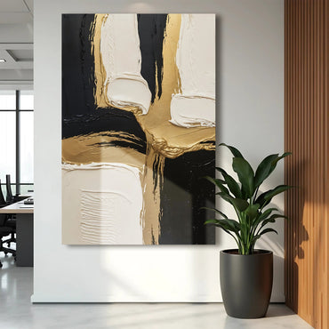 Black White and Gold - Canvas Print