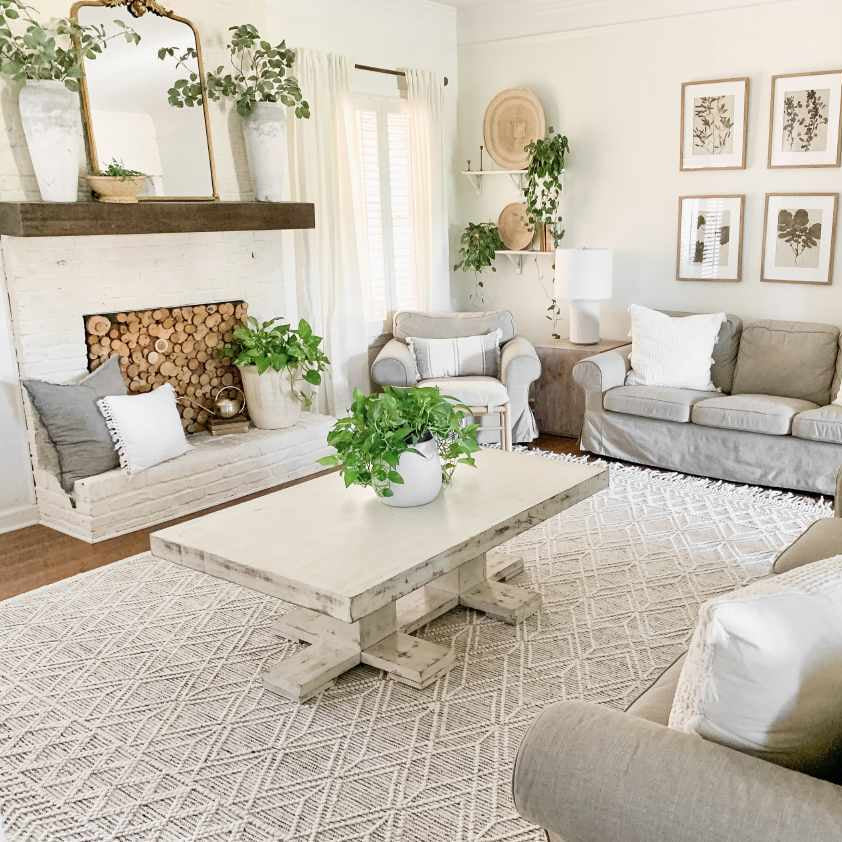 Lattice Wool Area Rug