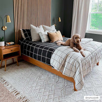 Lattice Wool Area Rug