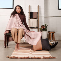 Silica Rose Handwoven Merino Throw