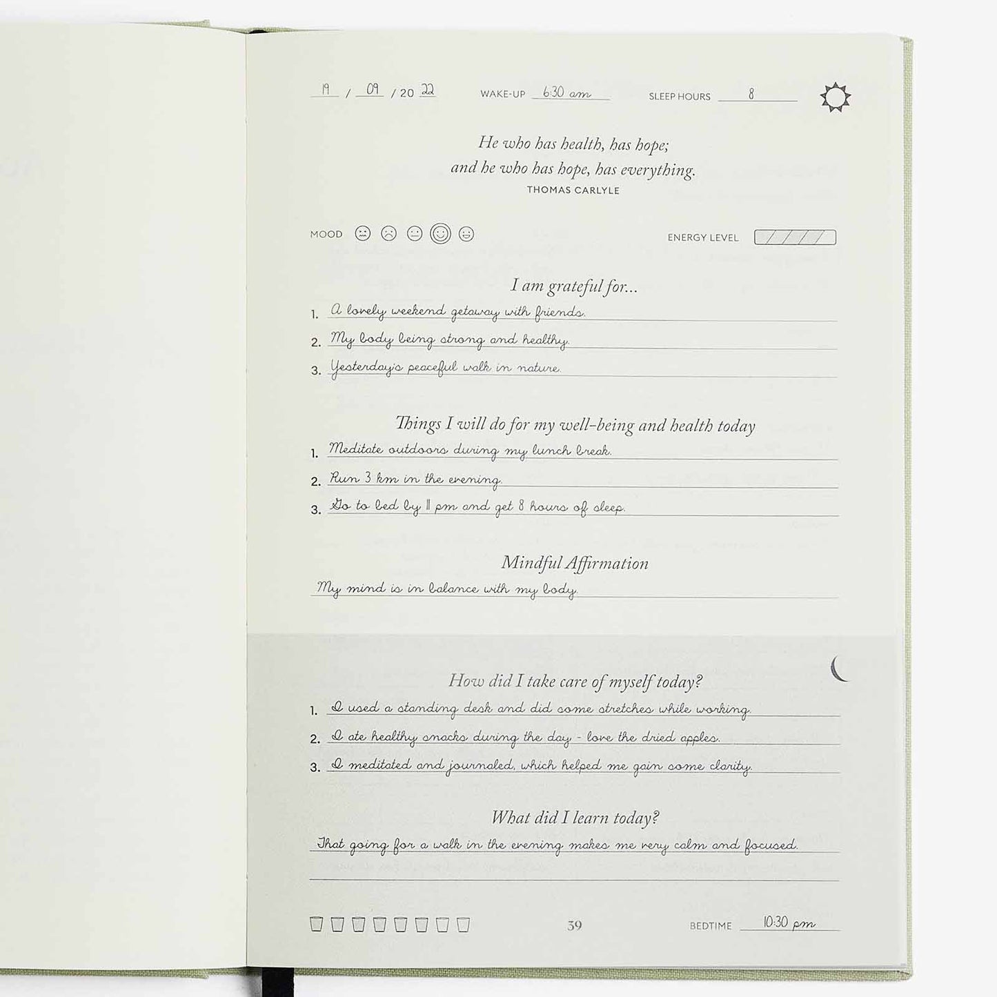 The Five Minute Journal Health & Fitness Edition