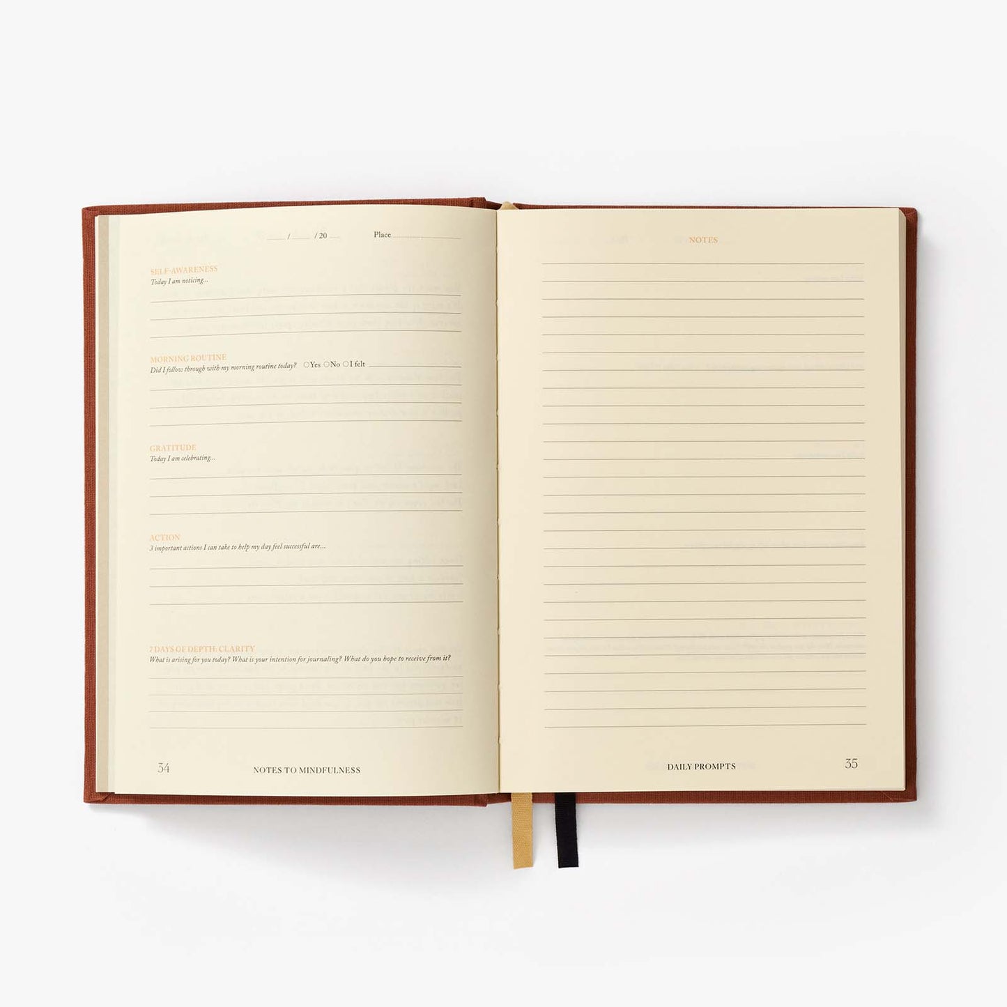 Notes to Mindfulness Journal - Sunset Orange