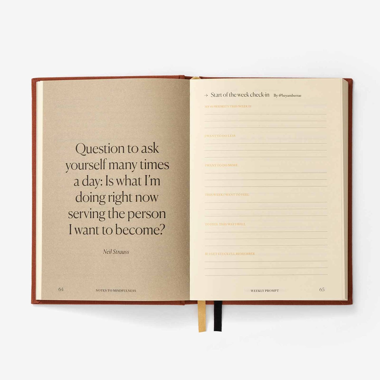 Notes to Mindfulness Journal - Sunset Orange