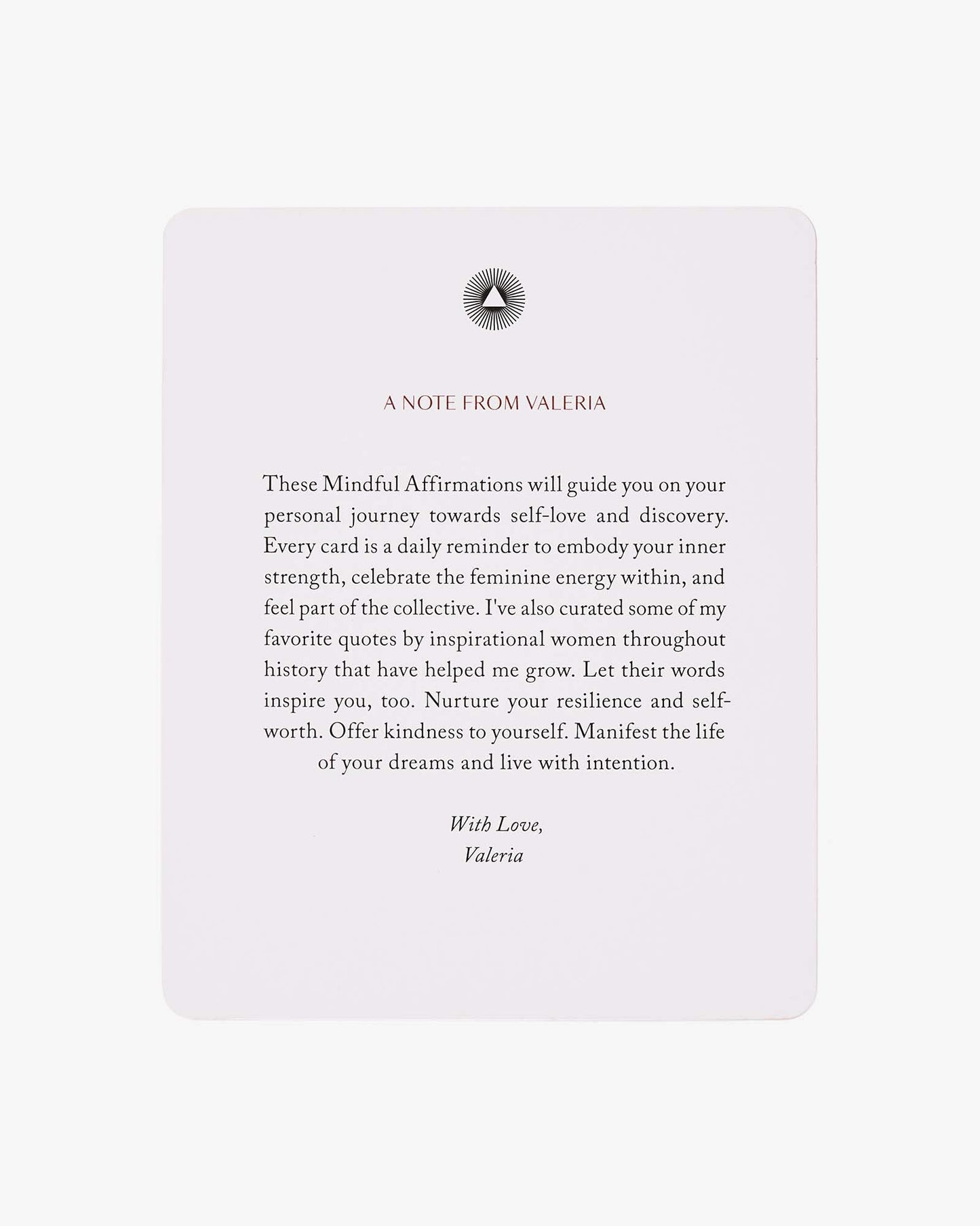 Affirmation Series: Valeria Lipovetsky Edition