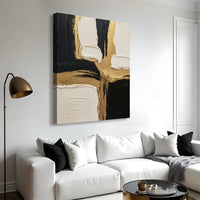 Black White and Gold - Canvas Print