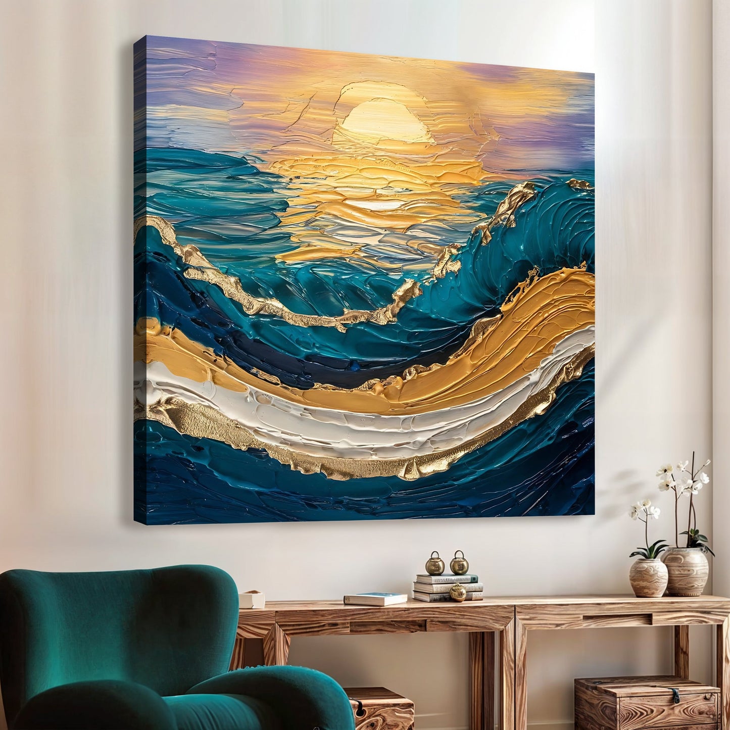 Golden Waves - Canvas Print