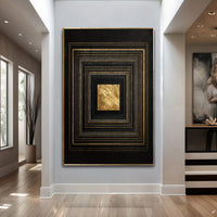 Black and Gold Core - Canvas Print