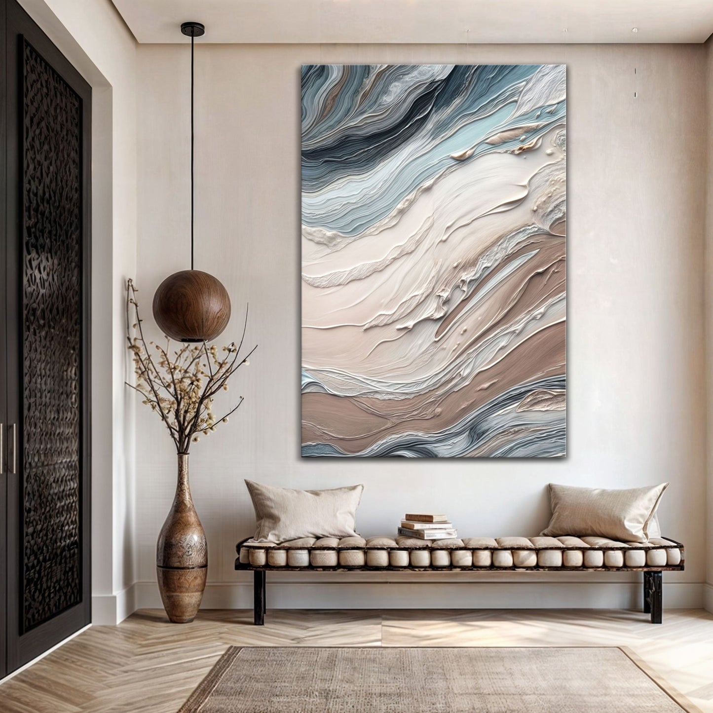 Earth Tone Swirls - Canvas Print