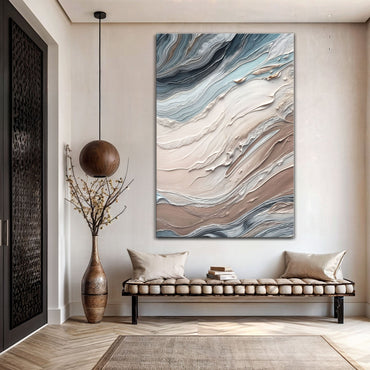 Earth Tone Swirls - Canvas Print