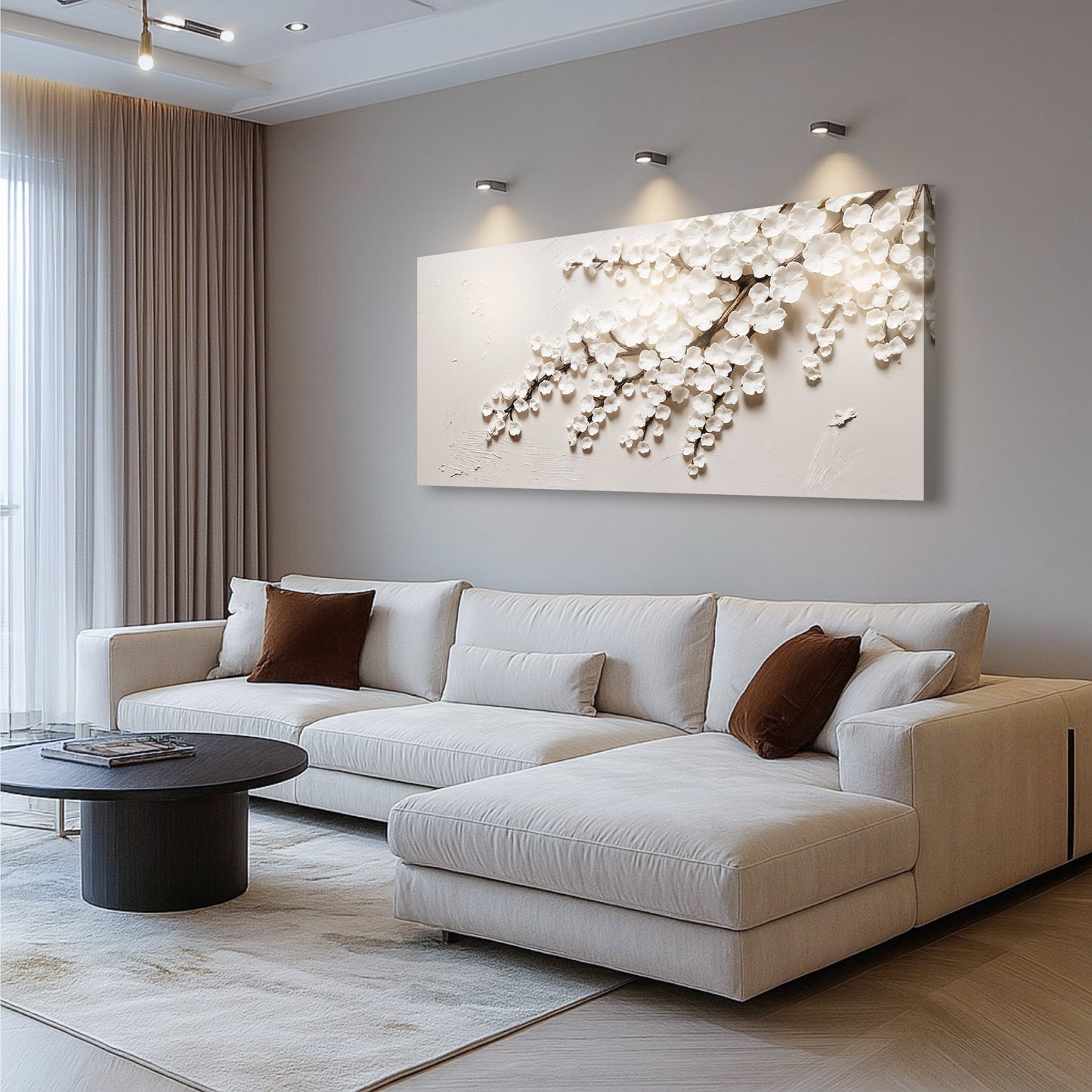 White Cherry Blossom - Canvas Print
