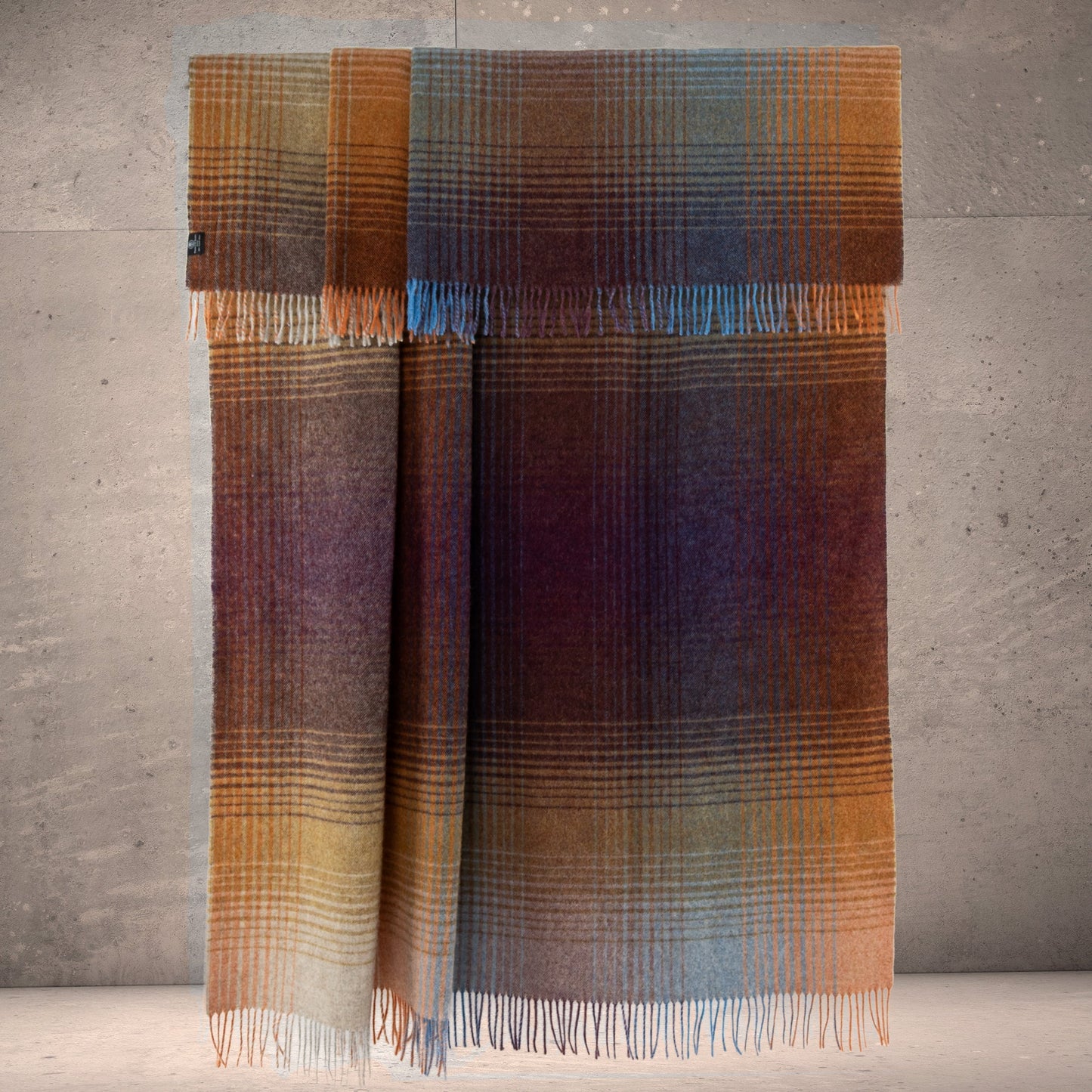 Highland Burgundy Ombre Throw