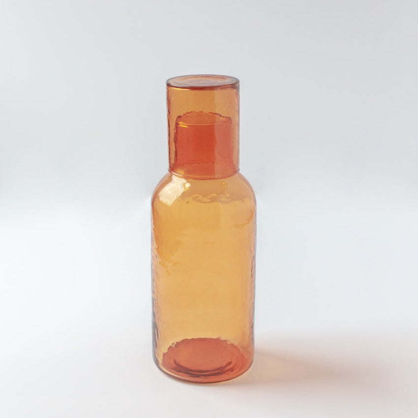 Amber Carafe Set - Recycled Glass