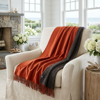 Highland Orange/Brown Wool Throw