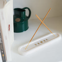 White Carved Marble Incense Holder