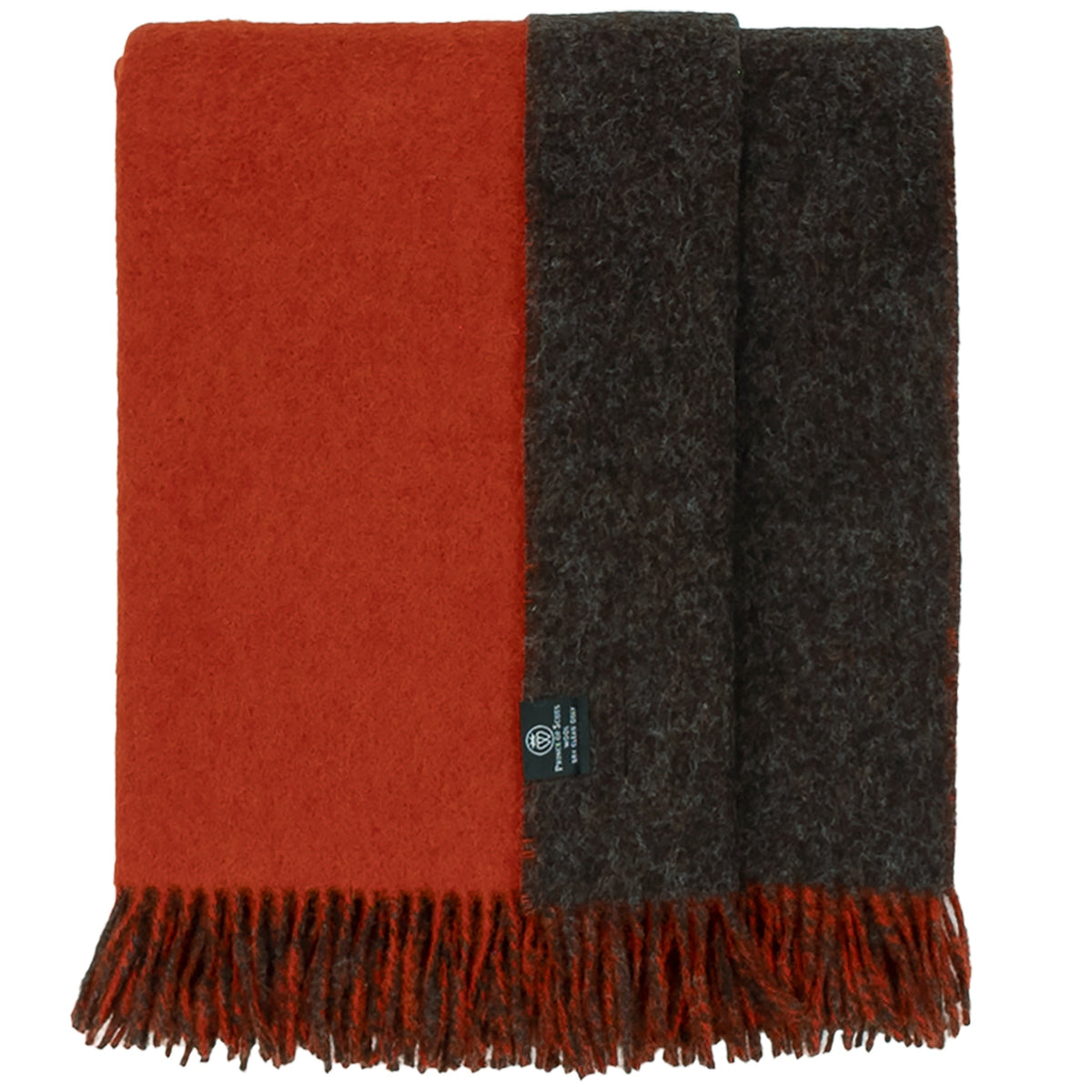 Highland Orange/Brown Wool Throw