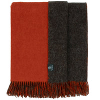 Highland Orange/Brown Wool Throw