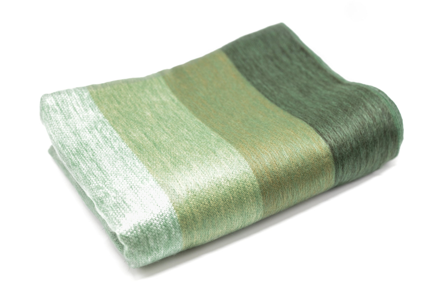Alpaca Throw Blanket - Sage and Greens