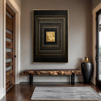 Black and Gold Core - Canvas Print