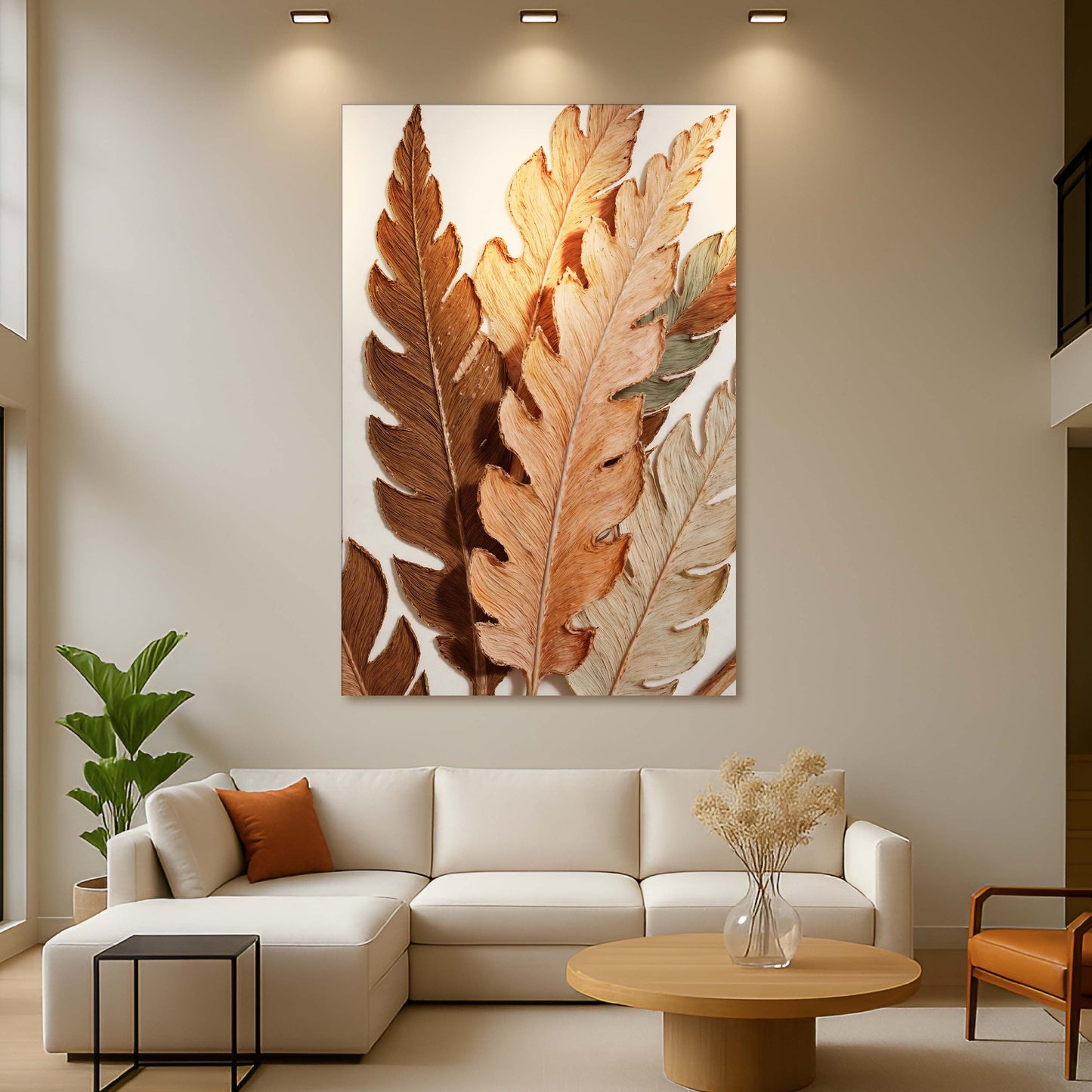 Abstract Autumn Leaves - Canvas Print