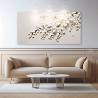 White Cherry Blossom - Canvas Print