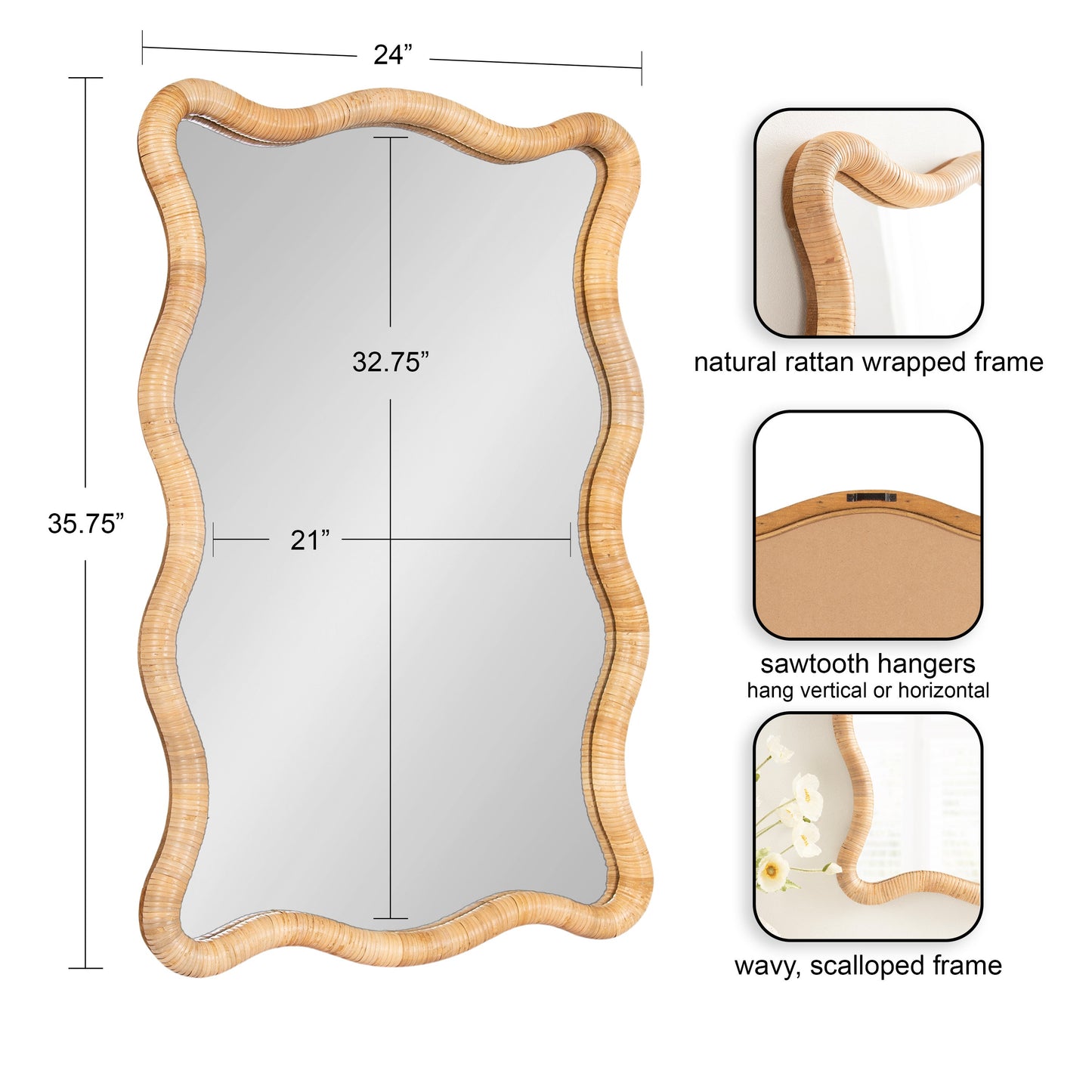Seriva Rattan Mirror