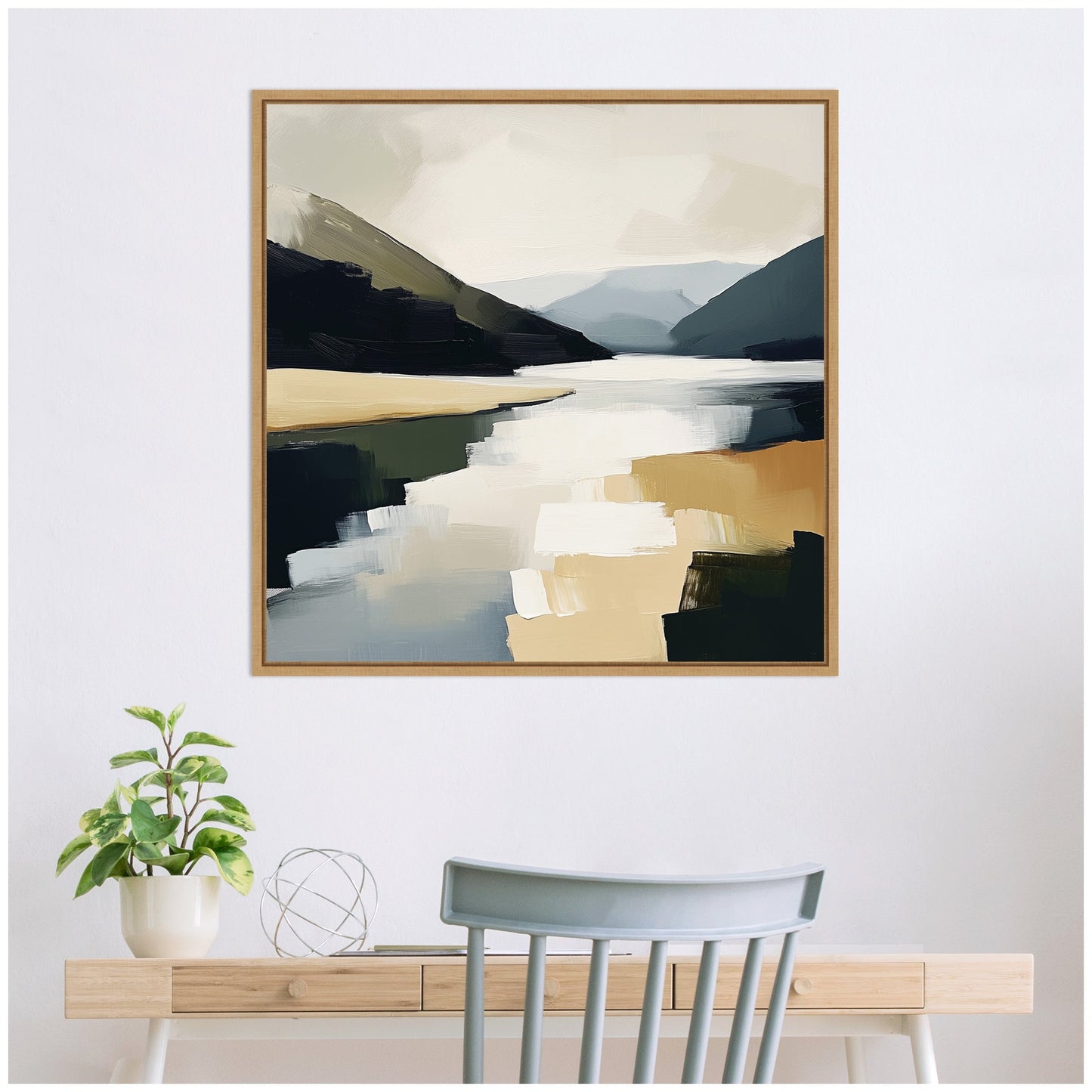 Mountain Lake Abstract - Framed Print