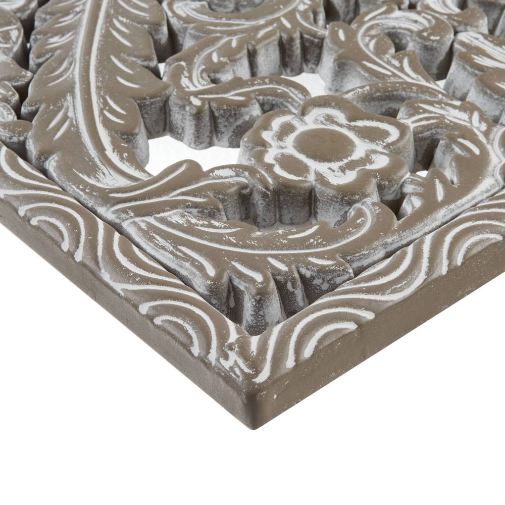 Lotus Carved Wall Panels, Set of 2