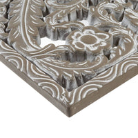 Lotus Carved Wall Panels, Set of 2