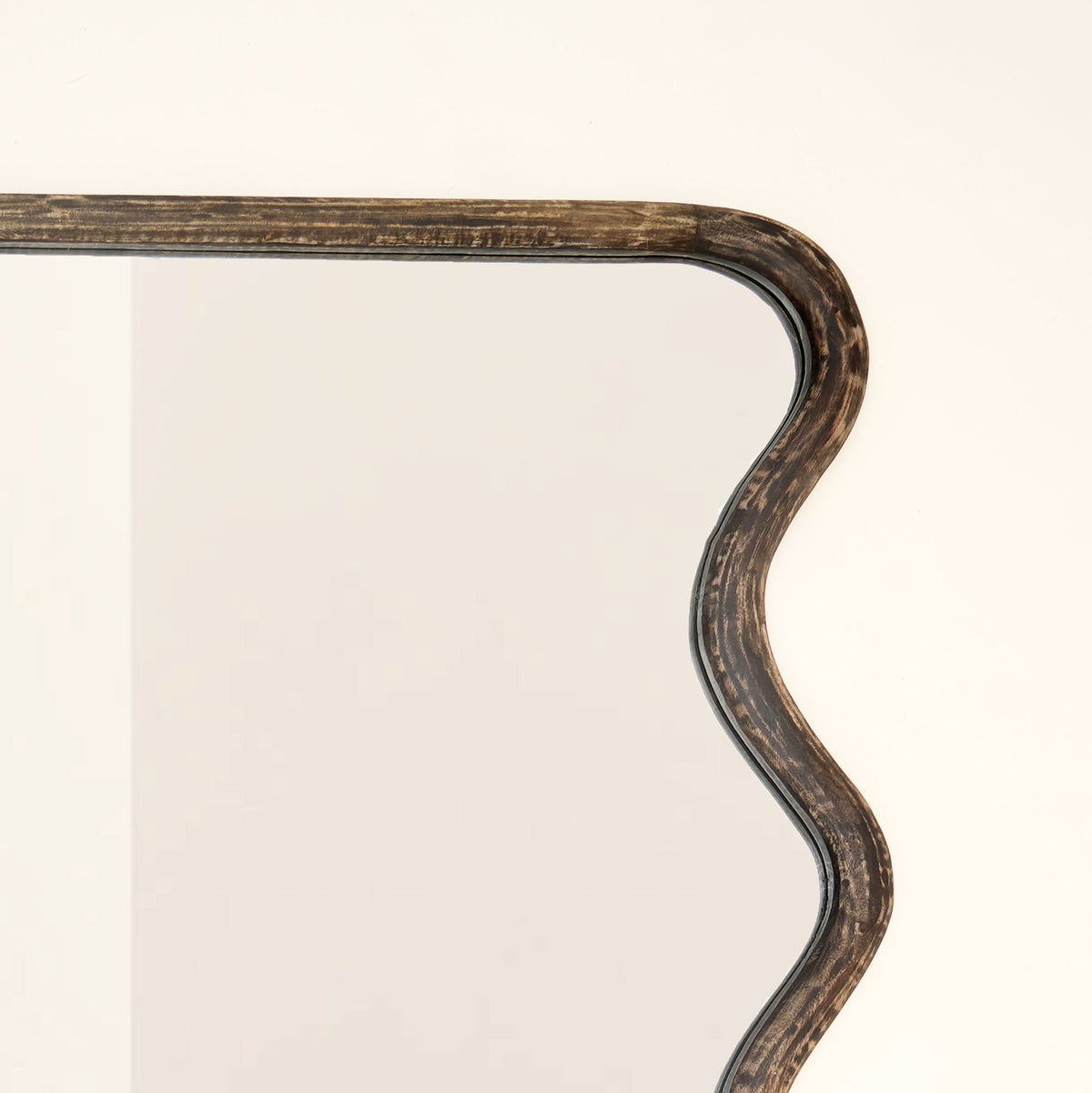 Mango Wood Wavy Full-Length Mirror - 36x72"
