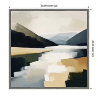 Mountain Lake Abstract - Framed Print