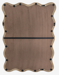 Mango Wood Frame Wavy Wall Mirror  - 36x48"