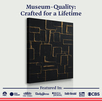 Contemporary Black and Gold - Canvas Print