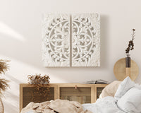 Carved Wood Wall Set