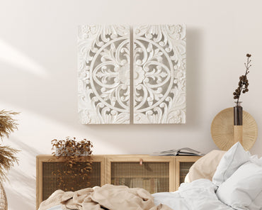 Carved Wood Wall Set