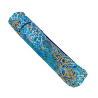 Geometric Yoga Mat Bag - Blue Peach