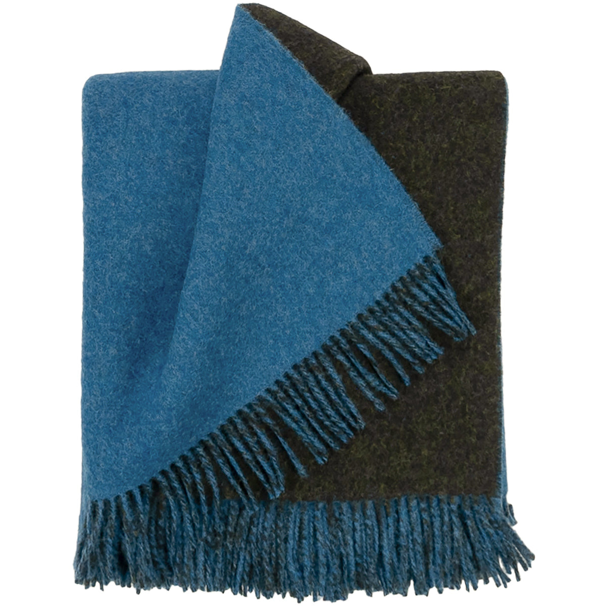 Highland Sea/Green Wool Throw