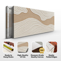 Cream Textured - Canvas Print