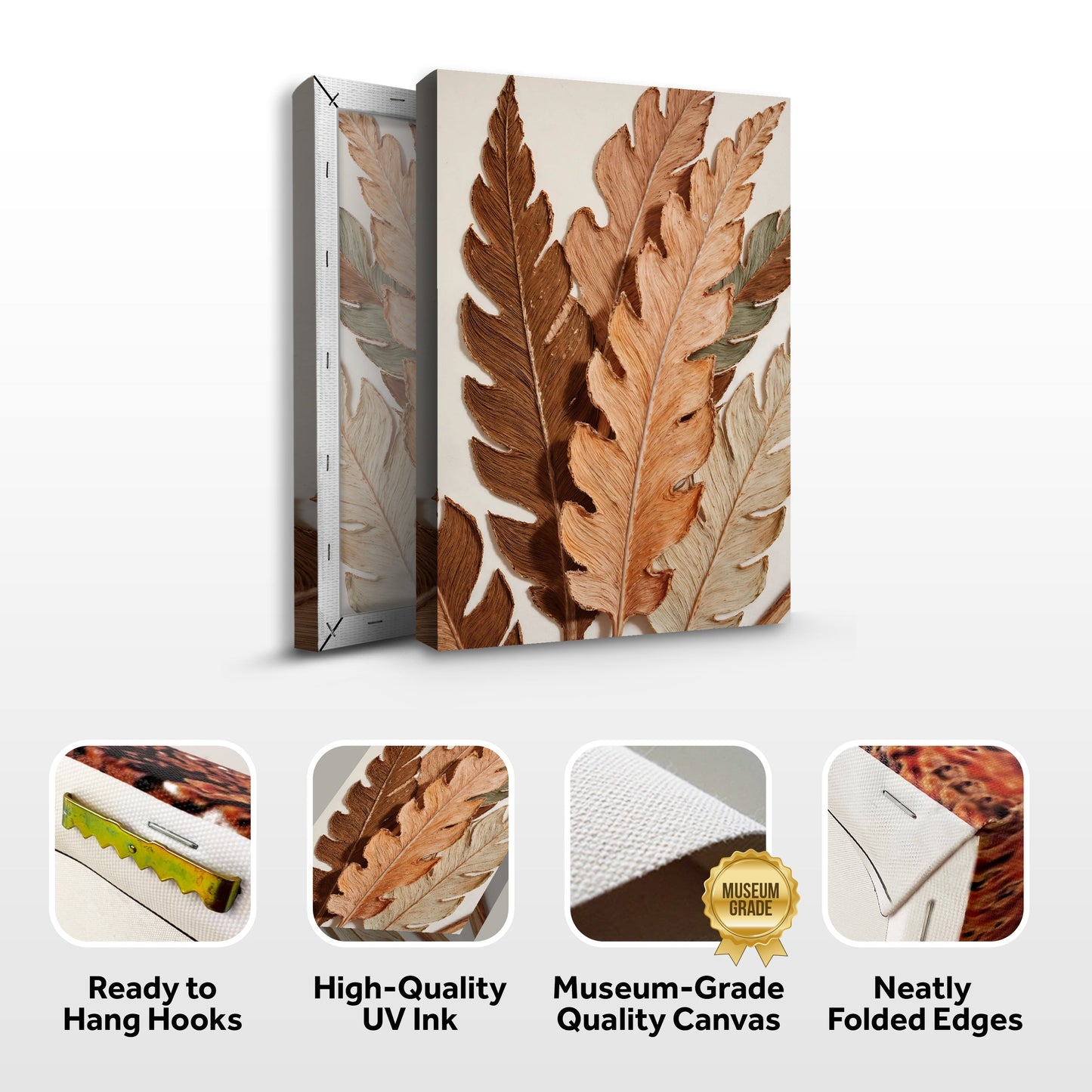 Abstract Autumn Leaves - Canvas Print