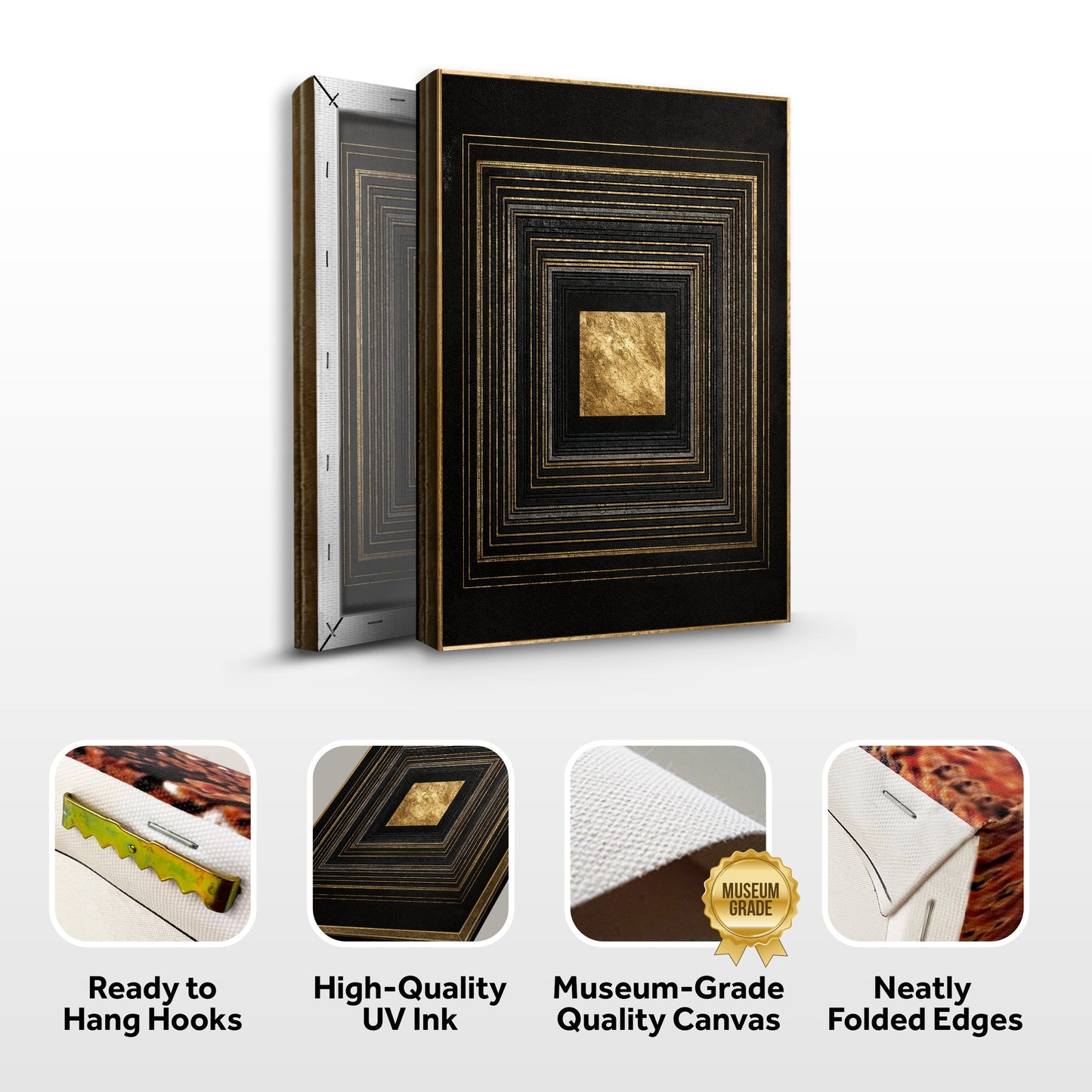 Black and Gold Core - Canvas Print