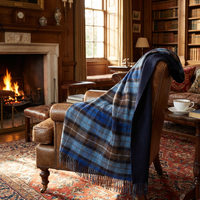 Highland Blue Buchanan Tartan Throw