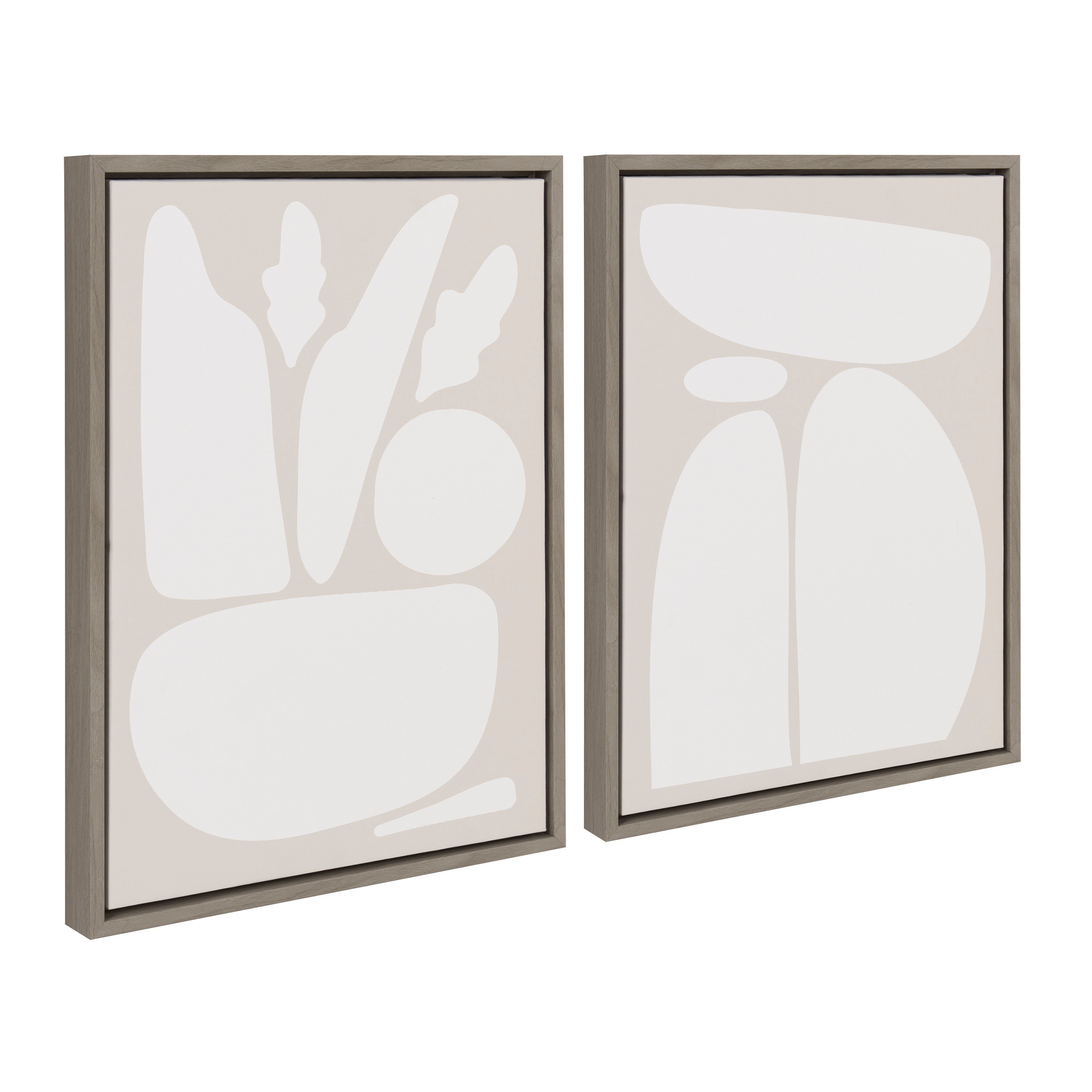 Zen Botanical Rock - Framed Print Set