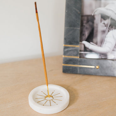White Marble Incense Holder