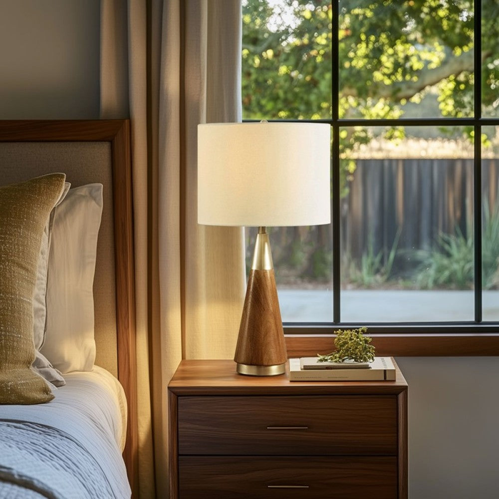 Mid-Century Triangle Table Lamp
