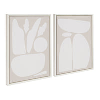 Zen Botanical Rock - Framed Print Set