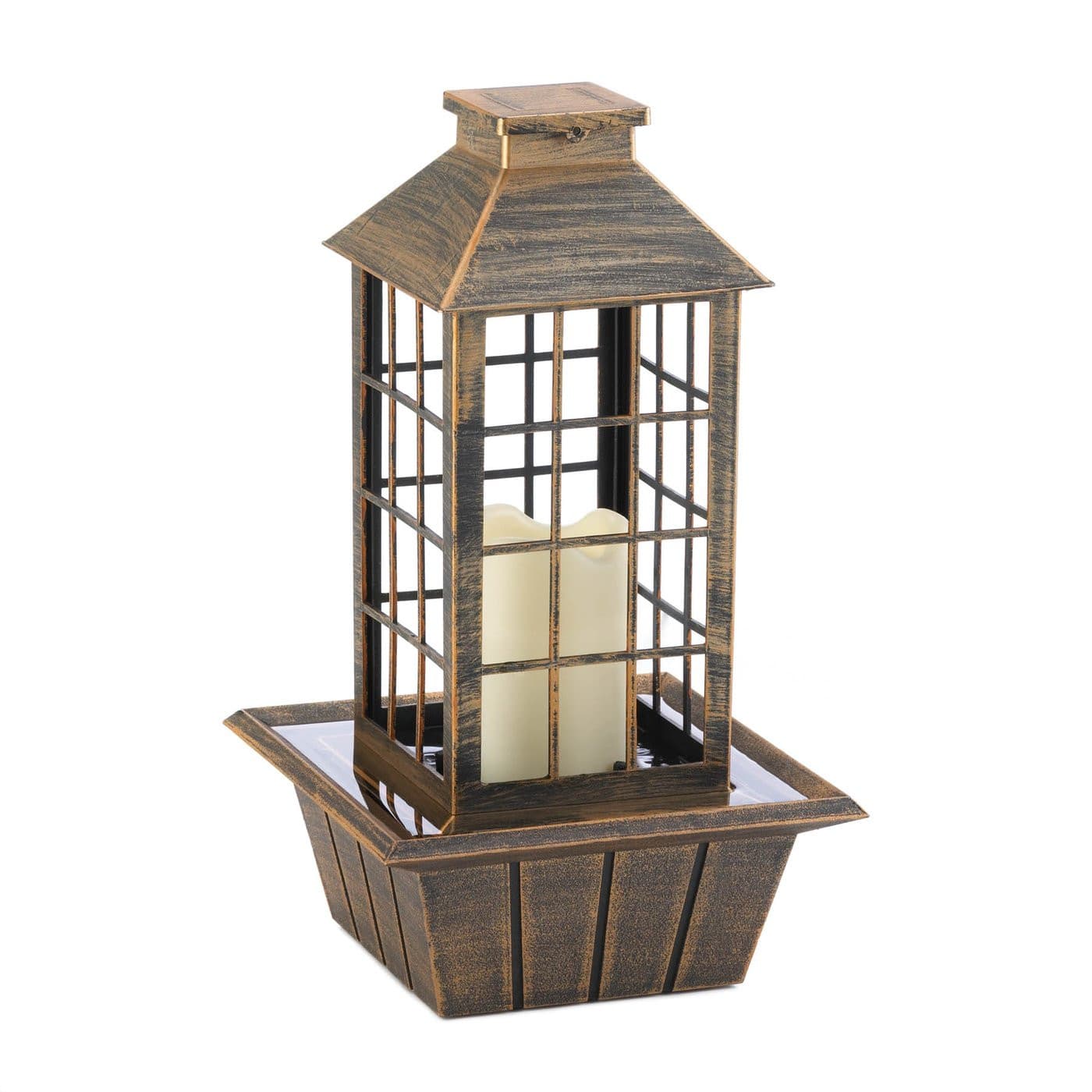 Bronze Glow Lantern Fountain