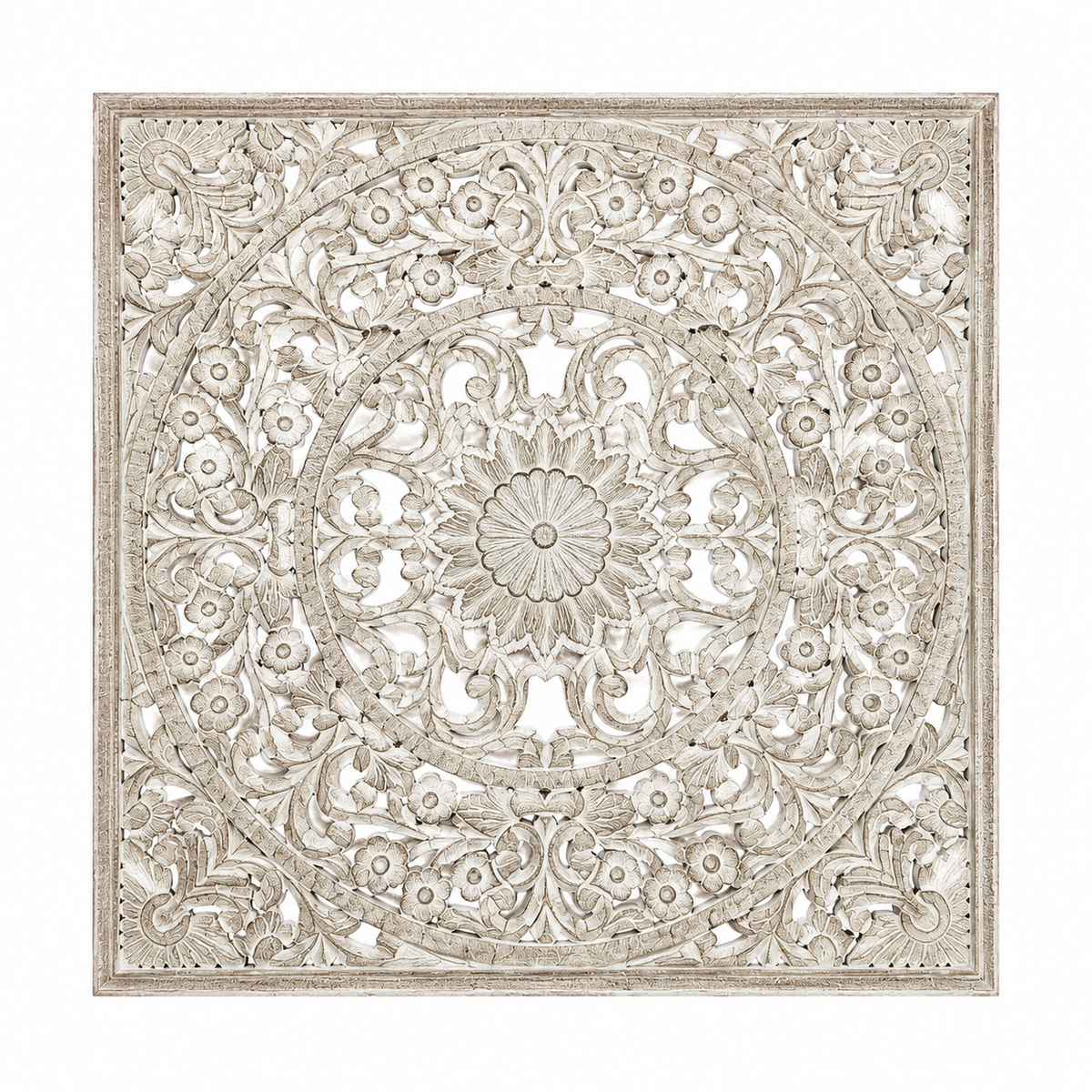 Mandala Handcarved Wall Décor - 48 x 48"