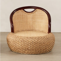 Woven Rattan Floor Chair