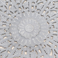 Mandala Handcarved Wood Wall Art - 48x48"
